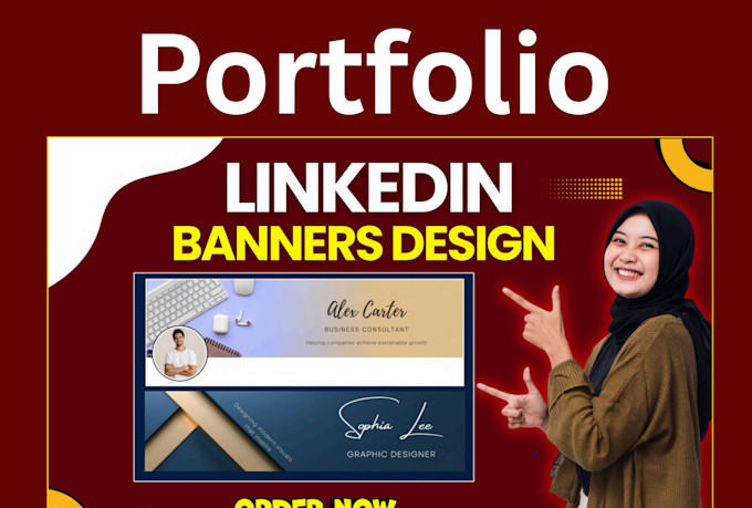 design a modern linkedin banner, cover, and header